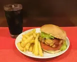 チキンケバブバーガーセット Halal Chicken kebab burger set（キッチン ローズ）