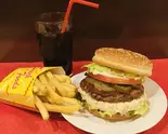 自家製ひき肉のBIGポテトバーガーセット Big potato burger set Halal（キッチン ローズ）
