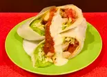 チキンケバブラップ マスタードソース Chicken kebab wrap roll mustard sauce Halal（キッチン ローズ）