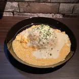 ふわとろオムライス〜明太子クリーム〜（【昔ながらのオムライスとナポリタン】隠れ家洋食の店ぴかぴかぶー）