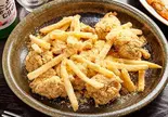 ポテトチーズチキン(ハーフ)+大根チキン厶＆コーラorサイダ Potato Cheese Chicken (Half)（昼耕夜鶏）