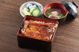 【当店人気No.3！】 うな重 ハーフ(肝吸い・お新香付き)（うなぎ食堂 柳ばし）