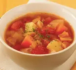 【美味しくヘルシー】たっぷり野菜ともち麦のミネストローネ（本気のねぎとろ市場 鬼塚 鶴見店）