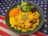 【New York Cheese】チキンオーバーライス(もも)withチーズ Chicken Over Rice (Thigh) with Cheese(オーバーライス専門店 Glyph Like Hoom is.)