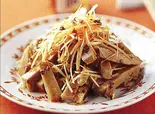 ネギチャーシューとキムチの和え物（東橋餃子）