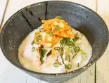 【ピリ辛】スタミナ豚キムチ出汁とろろ丼【spicy】Stamina pork kimchi soup stock tororo bowl(出汁とろろ丼本舗〜ねばとろ次郎丸〜大正店)