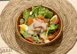 【女性に人気】漬け込みサーモン出汁とろろサラダ【Popular with women】Salmon poke soup stock tororo salad(出汁とろろ丼本舗〜ねばとろ次郎丸〜大正店)