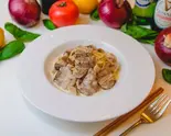 自家製ベーコンとキノコのクリームパスタ（ITALIAN BAL NIINA）