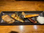 お得三種盛り合わせ(ほっけ、さば、ハラス)(干物炭火焼 はじめ食堂 四ツ谷本店)