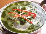 ほうれん草エビカレーセット (Sag Ebi Curry Set)（ハヌマン 中延店）