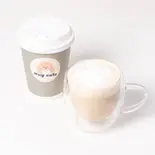 HOTカフェオレ(mug cafe 北浜店)