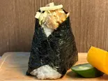 唐揚げマヨ+チーズ Fried chicken and mayo + cheese(おにぎりごりちゃん 天神店)