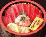 ネギトロ鉄火ちらし Minced Tuna ＆ Raw Tuna Chirashi（玄海ざんまい博多店）