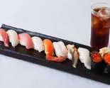 【No.3】名物！特選おまかせにぎり10貫とドリンクセット（寿司・天ぷら・極上麦酒さかえ）