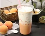 白桃ミルクシェイク Peach Milk Shake（明洞본죽＆비빔밥 ビビンバと本格スンドゥブ 北千住店）