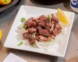但馬高原鶏の砂ずり塩焼き Salt-Fried Chicken Gizzard（お好み焼き＆鉄板焼き 花門亭 東門街店別館）