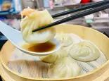 【湯包当店人気No.1】吉祥如意湯包双拼(3個南京鸡汁汤包+3個海老湯包)スープ入り（湯包・焼き小籠包・吉祥）