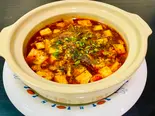 [一品当店人気NO.1 ]本格四川风麻婆豆腐(マーポー豆腐)（湯包・焼き小籠包・吉祥）