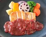 いわい鶏のソテー デミソース 温野菜添え（ヘルシーハット）