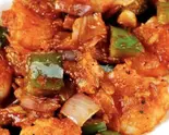 エビチリPRAWN CHILLI（ASIAN ANNAPURNA RESTAURANT ＆ BAR）