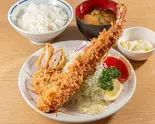 ジャンボえびとヒレかつ定食（とんかつ うちの）