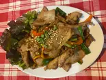 Pork bulgogi 豚肉のプルコギ(インド料理 スワガット 富士見ヶ丘店)