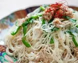 【当店人気No.3】ソーメンチャンプルー Sōmen Champuru (Stir-Fried Sōmen Noodles)（サンサンマル 琉炭）