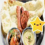【大人気】ダブルカレー＆チキンセット/Two Curry ＆ BBQ Set（インド料理＆バー サンライズ）