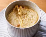 ウルバー二産ポルチーニ茸のオニオングラタンスープ  Urbani porcini mushroom onion gratin soup（Bistro akari）