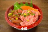 【小盛丼】63.づけマグロサーモンネギトロ丼（魅惑の丼丸 五反田店）