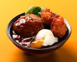 【当店人気No.3】デミたま唐揚げハンバーグ（〈ごはん特盛まで無料〉デミグラスハンバーグの店 デミたま 心斎橋筋2丁目店）