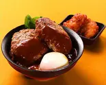 【Wバーグ】デミたま唐揚げ"W"ハンバーグ（〈ごはん特盛まで無料〉デミグラスハンバーグの店 デミたま 心斎橋筋2丁目店）