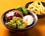 デミたまアボカド ハンバーグ セットフライドポテト Demi-Tama Avocado Hamburg Steak Combo Of French Fries（〈ごはん特盛まで無料〉デミグラスハンバーグの店 デミたま 心斎橋筋2丁目店）
