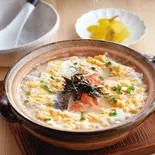 鮭雑炊（夜カフェ的barはれのひ Yorucafetekibar harenohi）