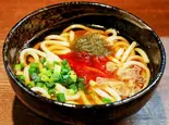 かすうどんレッド Spicy Udon with Oil Cake（浪花かすうどん むねひろ）
