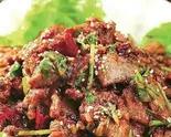 牛肉のクミン風炒め定食(孜然牛肉)(台湾無骨香脆鶏柳)