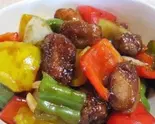 黒酢酢豚(黑醋咕咾肉定食)(台湾無骨香脆鶏柳)