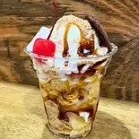 黒蜜きな粉白玉パフェ Black sugar syrup soybean flour shiratama parfait(毎日パフェ Mainichi pafe)
