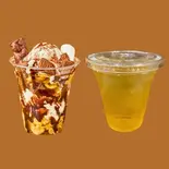 ブラックサンダーパフェ + ドリンク black thunder parfait + drinkset(毎日パフェ Mainichi pafe)