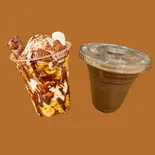 ブラックサンダーパフェ + アイスココア black thunder parfait + ice cocoa(毎日パフェ Mainichi pafe)