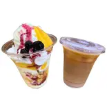 ヨーグルトパフェ + アイスチャイ yogurt parfait + iced chai(毎日パフェ Mainichi pafe)