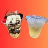 プレミアムチョコバナナパフェ+ドリンクセットpremium chocolate banana parfait+drinkset(毎日パフェ Mainichi pafe)