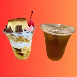 プレミアムプリンパフェ+ドリンクセットPremium pudding parfaitset(毎日パフェ Mainichi pafe)