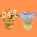 はちみつシナモンバナナパフェ+ドリンクセット Honey cinnamon banana parfait+drinkset(毎日パフェ Mainichi pafe)