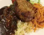 大盛りハンバーグトルコライス Extra hamburger steak turkish rice（【メガ盛り弁当！！】洋食店 エクストラバガンザ 大名店）