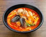 《当店人気No.2》해물짬뽕 韓国式海鮮ちゃんぽん麺（韓国中華 一釜食堂 중화요리 한가마 Korean style Chinese food HANGAMA）