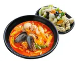 タンスユク(小)+ちゃんぽん セット！！！ 탕짬세트（韓国中華 一釜食堂 중화요리 한가마 Korean style Chinese food HANGAMA）