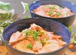低温調理で仕上げた【ローストポーク丼】玉子焼き付き(^^♪（バンバン番長）