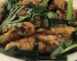 韭菜炒生蚝 牡蠣とニラ炒め Stir-Fried Oysters and Leek（王さん私家菜）