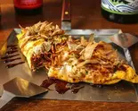 ふわっと卵のオムそば Fluffy Omelette Yakisoba（お好み焼きでめきん Okonomiyaki Demekin）